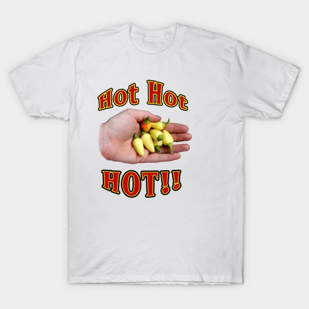 Hand with hot peppers T-Shirt by Made the Cut